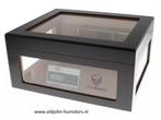 H10 HUMIDOR "MAURO" DIGITALE HYGROMETER 95 SIGAREN ZWART, Verzamelen, Rookartikelen, Aanstekers en Luciferdoosjes, Verzenden, Nieuw