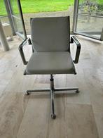 Chaise de bureau de haute qualitée en cuir beige, Ophalen, Gebruikt, Beige, Bureaustoel