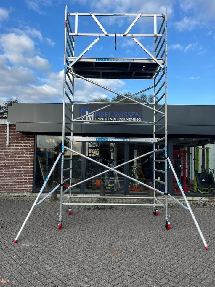 Euroscaffold aluminium rolsteiger 135x250CM 6.2M werkhoogte, Auto diversen, Onderhoudsmiddelen, Ophalen