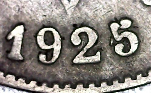 Variatie 10 cts 1925 NL België datum 1925/24, Postzegels en Munten, Munten | België, Losse munt, Metaal, Verzenden