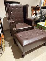 Fauteuil chesterfield stijl nieuwstaat, Huis en Inrichting, Fauteuils, Kunststof, Nieuw, 75 tot 100 cm, Ophalen of Verzenden