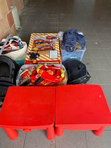 Brandweermansam bedjes 2 stuks met nachtkastje beschikbaar voor biedingen