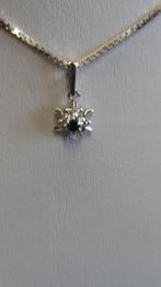 18K witgouden hanger, Ophalen of Verzenden, Nieuw, Blauw, Goud