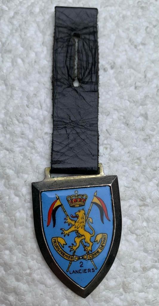 Insigne, 2de Lanciers Borsthanger Thermoplastiek, "Jaren 50", Verzamelen, Militaria | Algemeen, Landmacht, Embleem of Badge, Ophalen of Verzenden