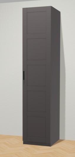 Pax IKEA garderobekast 50x58x236 cm zwart hemnesdeur, Antiek en Kunst, Antiek | Meubels | Kasten, Ophalen