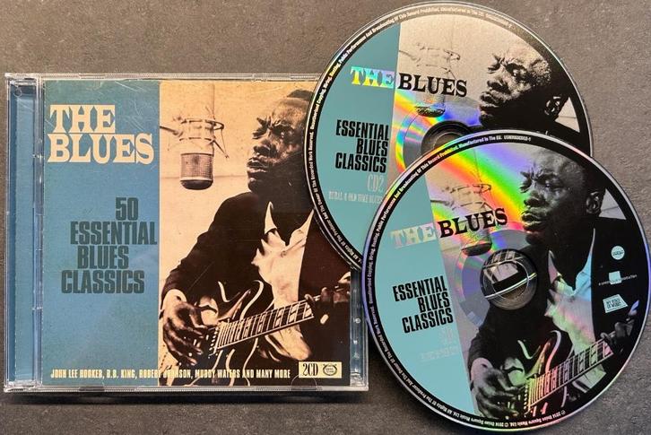 THE BLUES: 50 Essential blues classics ( 2CD ), Cd's en Dvd's, Cd's | Jazz en Blues, Zo goed als nieuw, Blues, 1960 tot 1980, Verzenden