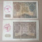 Set occupé de 2 x 100 zlotys par la Pologne et l'Allemagne, Série, Enlèvement ou Envoi, Allemagne