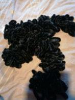 femme echarpe noire boa brillant argentee noir hiver boucles, Kleding | Dames, Ophalen of Verzenden, Zo goed als nieuw, Sjaal