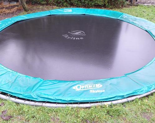 Trampoline Ø4m (ingebouwd) - In goede staat, Kinderen en Baby's, Speelgoed | Buiten | Trampolines, Gebruikt, Ophalen