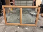 dubbelvleugel raam in lariks hout, 160 cm ou plus, 120 à 160 cm, Comme neuf, Fenêtre de façade ou Vitre