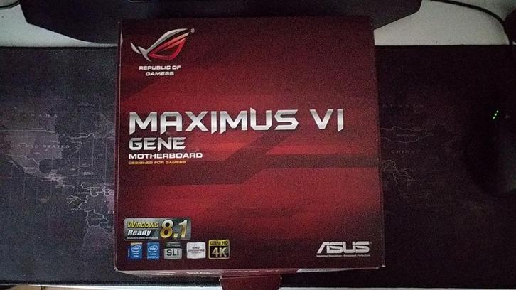 Ensemble  Complet – Maximus VI Gene  i7 4770  DDR3  8800 GTX, Informatique & Logiciels, Cartes mères, Utilisé, Intel, DDR3, Enlèvement ou Envoi