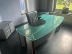 Design kantoor glas - kompleet bureau / Buro met kasten etc, Ophalen, Gebruikt