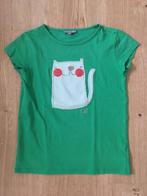JBC, groene t-shirt met poes 134, Kinderen en Baby's, Kinderkleding | Maat 134, Ophalen of Verzenden, JBC, Meisje, Shirt of Longsleeve