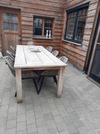 Teaktafel met 6 stoelen, Ophalen, Gebruikt