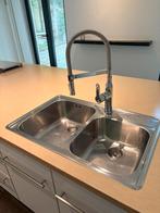 FRANKE spoelbak – RVS, Huis en Inrichting, Keuken | Keukenelementen, Ophalen, Zo goed als nieuw, Grijs, 50 tot 100 cm