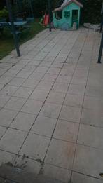 Terras van +_ 70m2 te geven, Ophalen, Gebruikt, Overige typen, 10 m² of meer