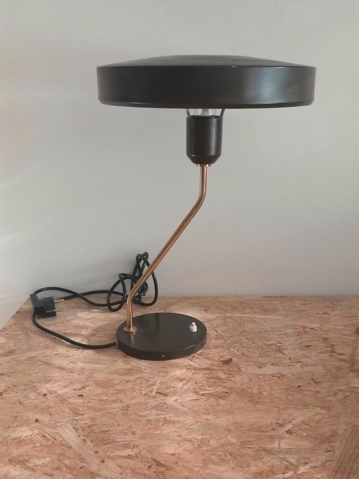 Designer Louis Kalff tafellamp, Huis en Inrichting, Lampen | Tafellampen, Zo goed als nieuw, Metaal, Ophalen of Verzenden