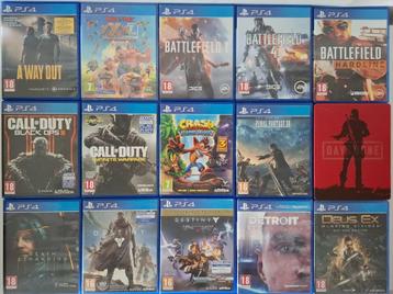 51x PS4 games in mooie staat (2x nieuw) beschikbaar voor biedingen
