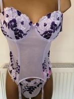 Lila Doorzichtig Torselet met Jarretelles en String 70B -75B, Ophalen of Verzenden, Overige kleuren, Body of Korset