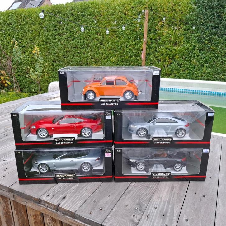 5 x 1/18 Minichamps Street Cars, Hobby en Vrije tijd, Modelauto's | 1:18, Nieuw, Auto, MiniChamps, Ophalen of Verzenden