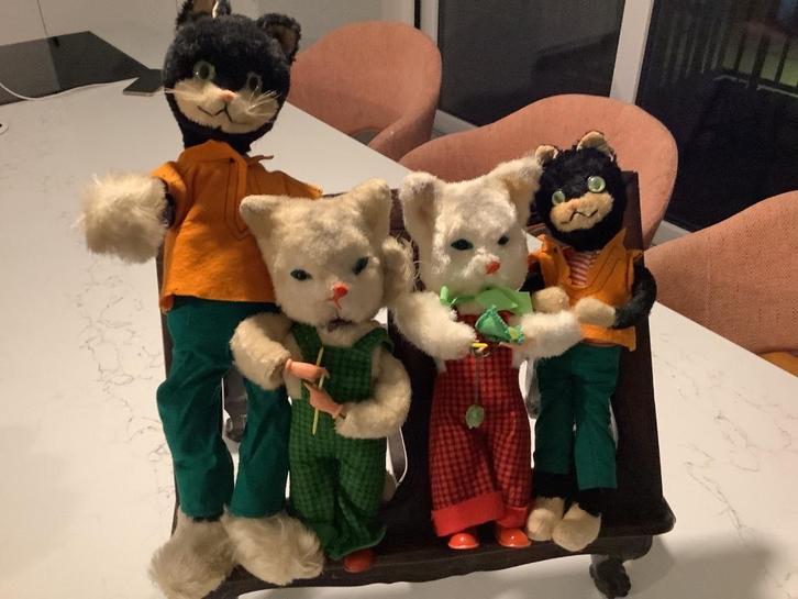 Oude mohair katjes jaren 50/60 !!, Antiek en Kunst, Antiek | Speelgoed, Ophalen