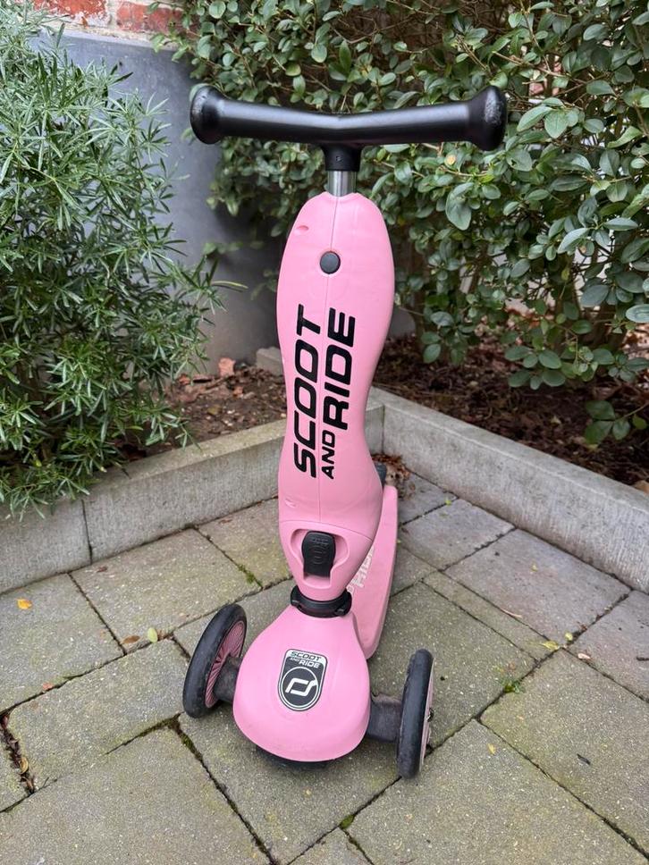 Trotinette evolutive Scoot & Ride - Highwaykick 1 Rose, Fietsen en Brommers, Steps, Gebruikt, Overige typen, Ophalen of Verzenden