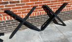 2 sets zwart metalen tafelpoten, Ophalen, Zo goed als nieuw