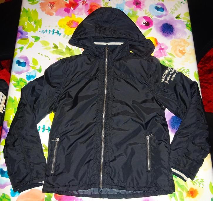 170 15 jaar jas vest zwart met verwijderbare kap, Kinderen en Baby's, Kinderkleding | Maat 170, Gebruikt, Jongen of Meisje, Jas