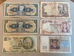 6 Oudere Bankbiljetten uit Verschillende Werelddelen, Ophalen of Verzenden, Bankbiljetten
