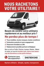 Rachats, de tout type de utilitaire, Autos, Particulier, Achat