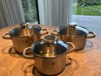 Kookset merk Zwilling 3 stuks perfecte staat, Ophalen, Zo goed als nieuw, Kookpan of Snelkookpan, Keramische plaat
