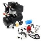 Compressor | 2 PK | 8 Bar | 24 liter | Incl. 13-delige set, Doe-het-zelf en Bouw, Compressors, Nieuw, Verzenden