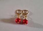 Oorbellen „Cherry Pearl”, Hangers, Nieuw, Ophalen of Verzenden, Rood