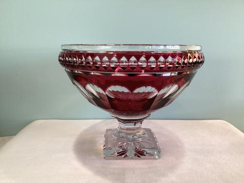 Schaal Val Saint Lambert dubbelgelaagd kristal.  VSL049/Bb., Antiek en Kunst, Antiek | Glaswerk en Kristal, Ophalen