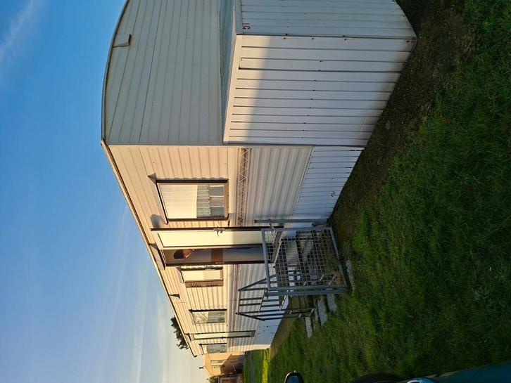 Stacaravan met 3 kamers op camping in bredene, Caravans en Kamperen, Stacaravans, Ophalen