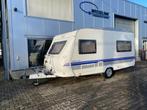 Hobby De Luxe 440 SF Dorema Voortent INCLUSIEF STALLING, Caravans en Kamperen, Ringverwarming, Vast bed, Hobby, 4 tot 5 meter