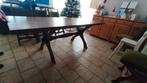 Eettafel hout 210x88cm met 6 stoelen, Huis en Inrichting, Ophalen, Gebruikt, 200 cm of meer, 50 tot 100 cm