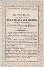 Carte de prière Van Schoore, Envoi, Image pieuse