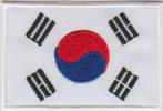 Zuid-Korea vlag stoffen opstrijk patch embleem, Diversen, Vlaggen en Wimpels, Nieuw, Verzenden