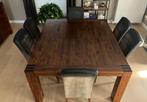 Tafel met 6 stoelen, Huis en Inrichting, Ophalen, Gebruikt, 100 tot 150 cm, Koloniaal