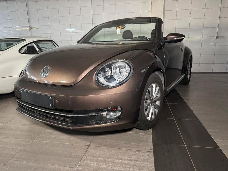 Volkswagen New Beetle metaalbruin Cab 1.2 TSI, Auto's, Volkswagen, Bedrijf, Te koop, Beetle (Kever), ABS, Adaptieve lichten, Airbags