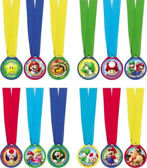 12 Super Mario Medailles, Hobby & Loisirs créatifs, Articles de fête, Neuf, Article de fête, Enlèvement ou Envoi