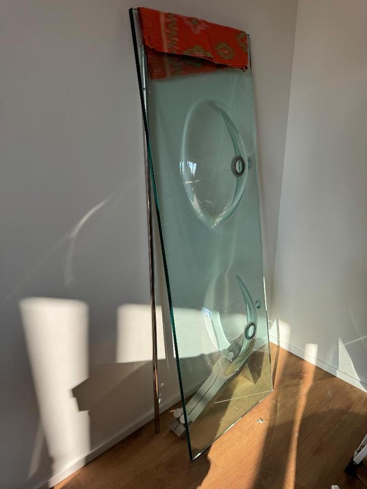 Double vasques en verre + siphons, Huis en Inrichting, Badkamer | Badkamermeubels, Zo goed als nieuw, Wasbak of Wastafel, 150 tot 200 cm