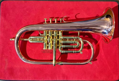Kanstul Bugel, Muziek en Instrumenten, Blaasinstrumenten | Trompetten, Zo goed als nieuw, Overige typen, Met koffer, Ophalen of Verzenden