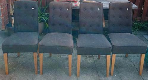 Eettafelstoelen / chaises de salle à manger, Huis en Inrichting, Stoelen, Gebruikt, Vier, Blauw, Ophalen