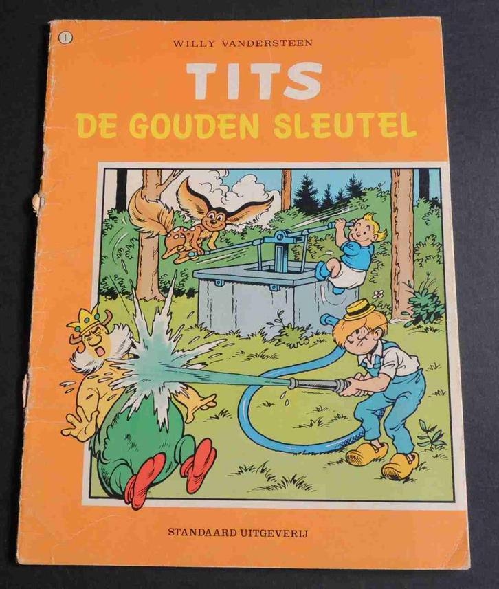 "Tits - De Gouden Sleutel" Vandersteen - 1979, stripverhaal, Boeken, Stripverhalen, Gelezen, Eén stripboek, Ophalen of Verzenden
