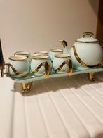 Appelblauwzeegroen theeset koffieset, Antiek en Kunst, Antiek | Servies compleet, Ophalen