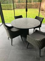 RONDE MARMEREN TAFEL MET STOELEN, Ophalen, Overige materialen, MODERN, Rond