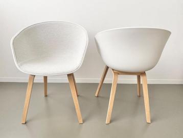 'NIEUW' 2 stoelen Hay About A Chair (AAC22 front upholstery), Neuf, Tissus, Enlèvement, Blanc