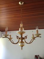 Porselein, koper Kroonluchter, Ophalen, Gebruikt, Metaal, Art - Deco Antiek